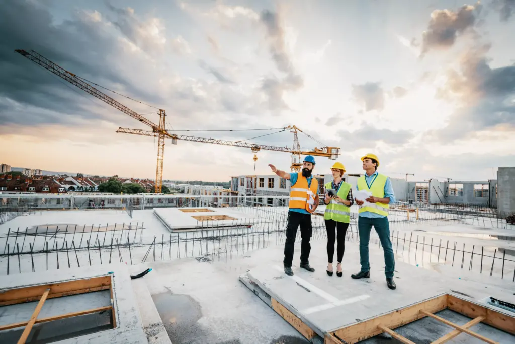Baustelle mit Kränen