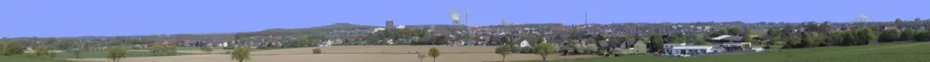 Bergkamen Panorama mit Stadtsilhouette