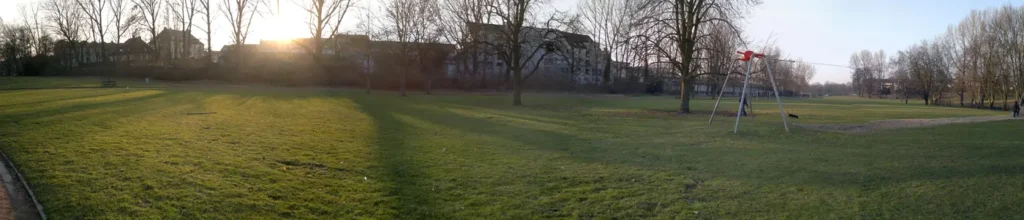 Schmechtingwiese Bochum im Abendlicht