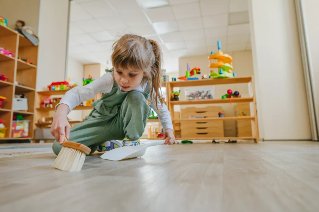 Kindergartenreinigung im Gruppenraum